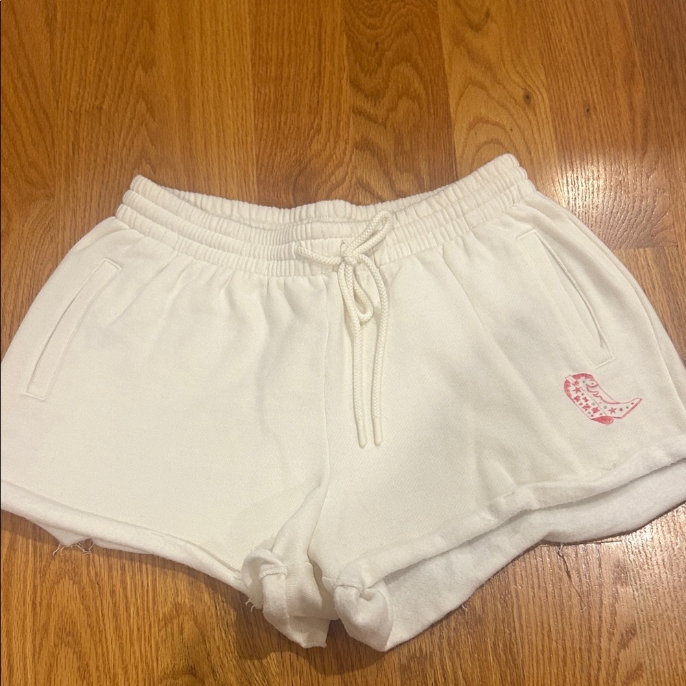 PINK Victoria's Secret White High Waist Shorts